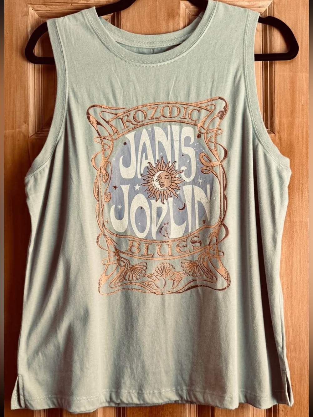 Janis Joplin Graphic Tank by goodie two sleeves - Mint Green Sleeveless Top